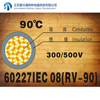 內(nèi)部布線用導(dǎo)體溫度為90℃的單芯軟導(dǎo)體無護(hù)套電纜